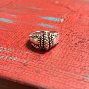 Sterling Silver Twist Dome Ring
